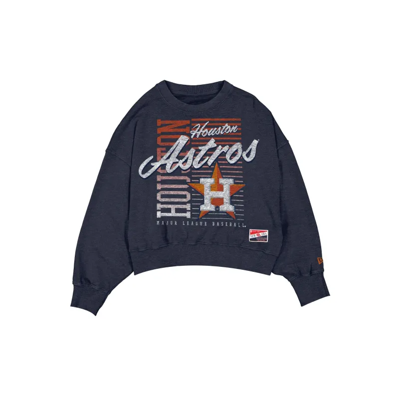 Houston Astros Throwback Women's Washed Crewneck sold by New Era