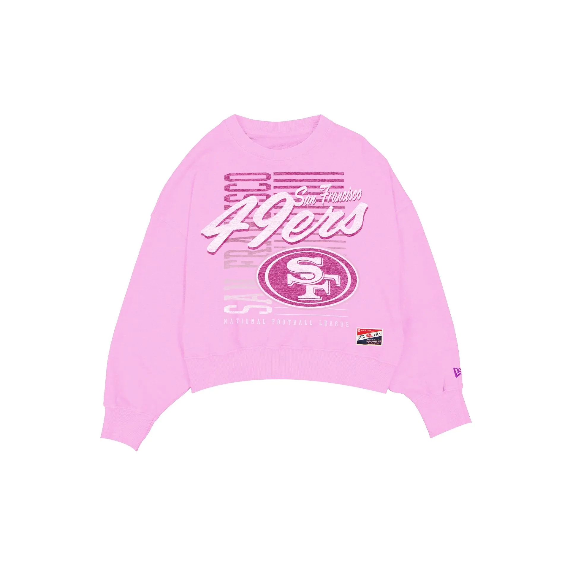 San Francisco 49ers Throwback Women's Washed Pink Crewneck sold by New Era