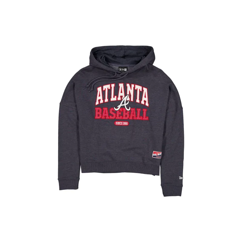 Atlanta Braves Throwback Women's Glitter Hoodie sold by New Era
