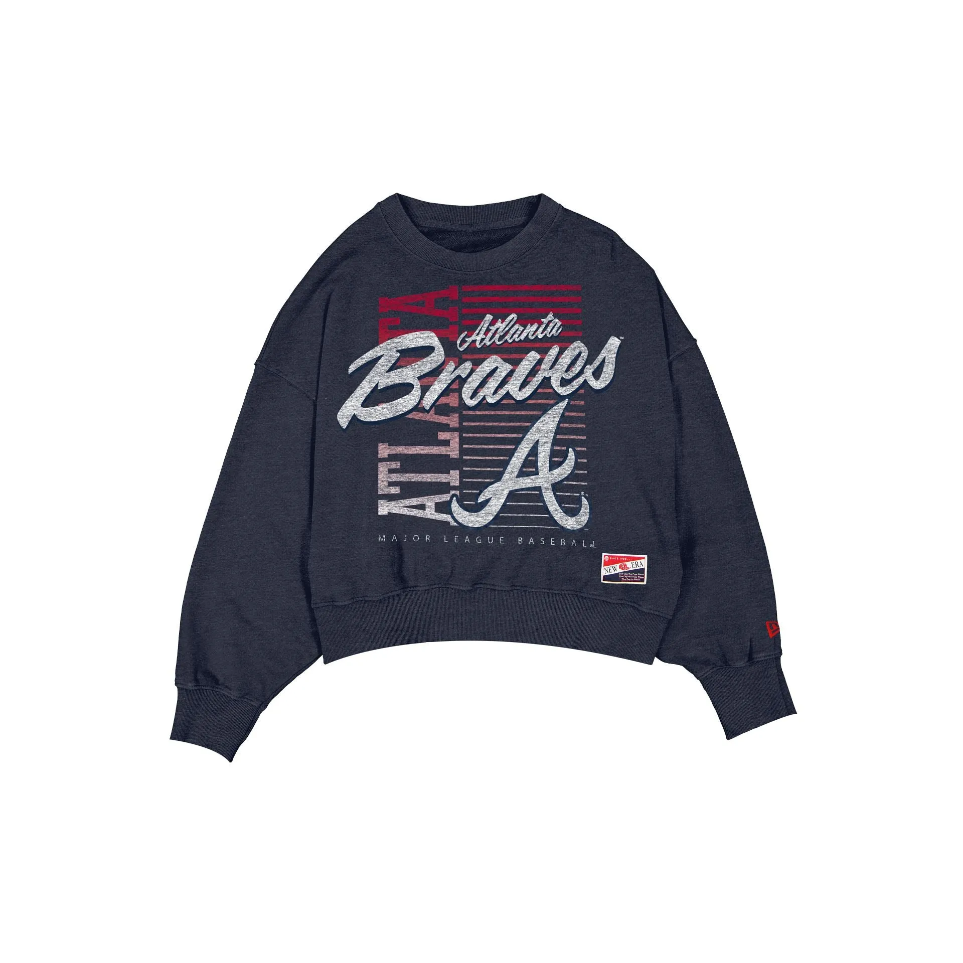 Atlanta Braves Throwback Women's Washed Crewneck sold by New Era