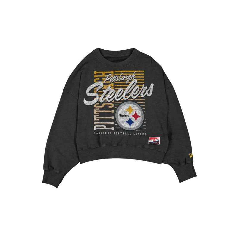 Pittsburgh Steelers Throwback Women's Washed Crewneck sold by New Era