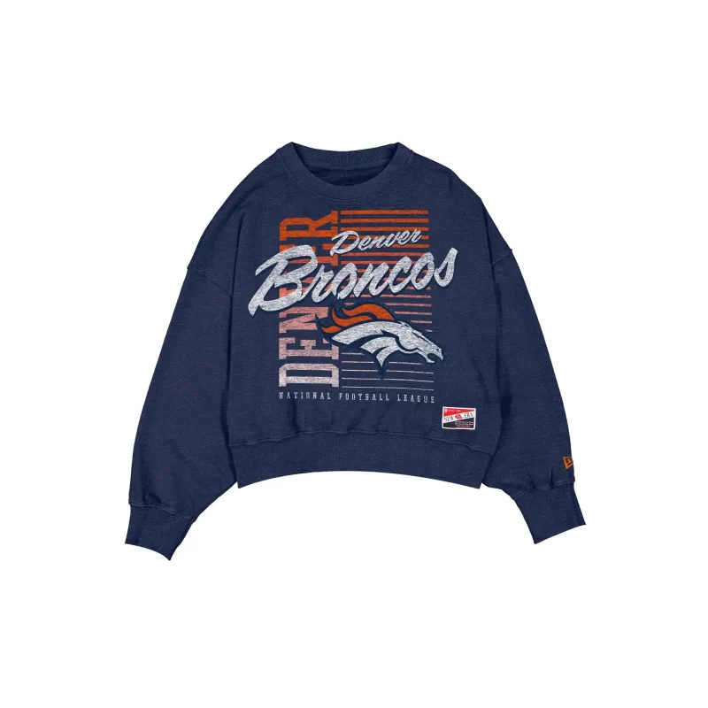 Denver Broncos Throwback Women's Washed Crewneck sold by New Era