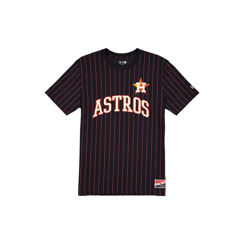 Houston Astros Throwback Retro Pinstripe T-Shirt sold by New Era