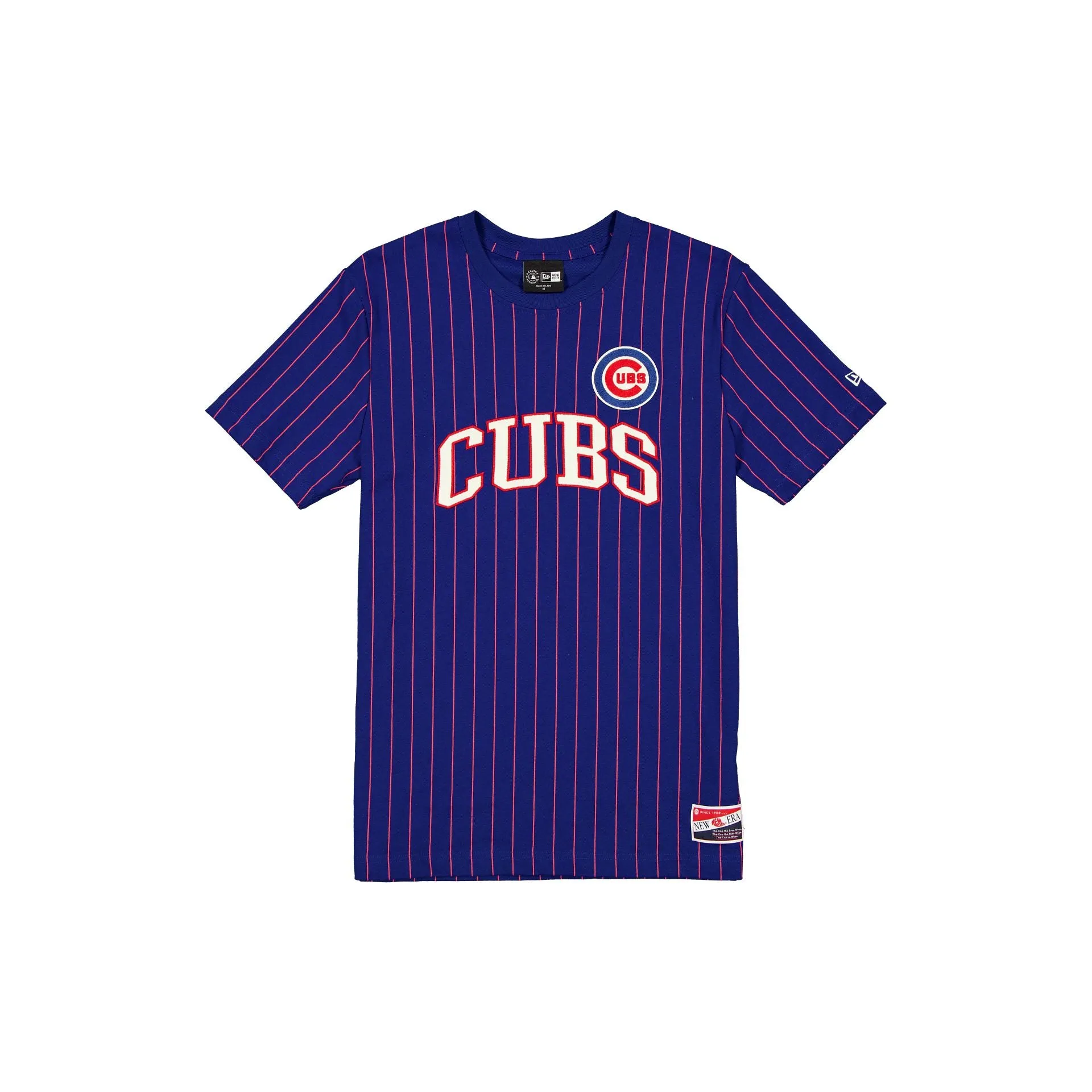 Chicago Cubs Throwback Retro Pinstripe T-Shirt sold by New Era