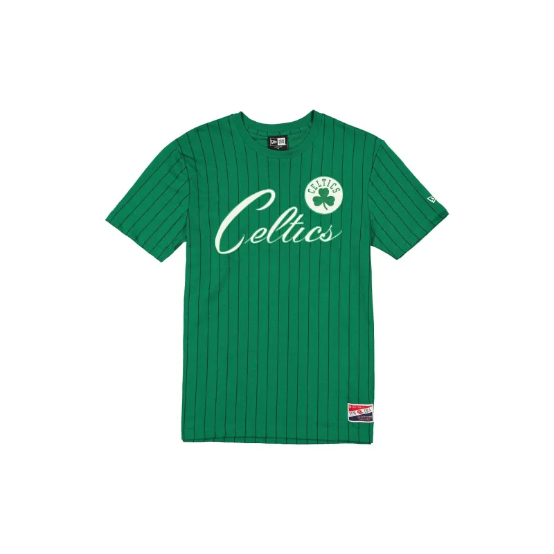 Boston Celtics Throwback Retro Pinstripe T-Shirt sold by New Era