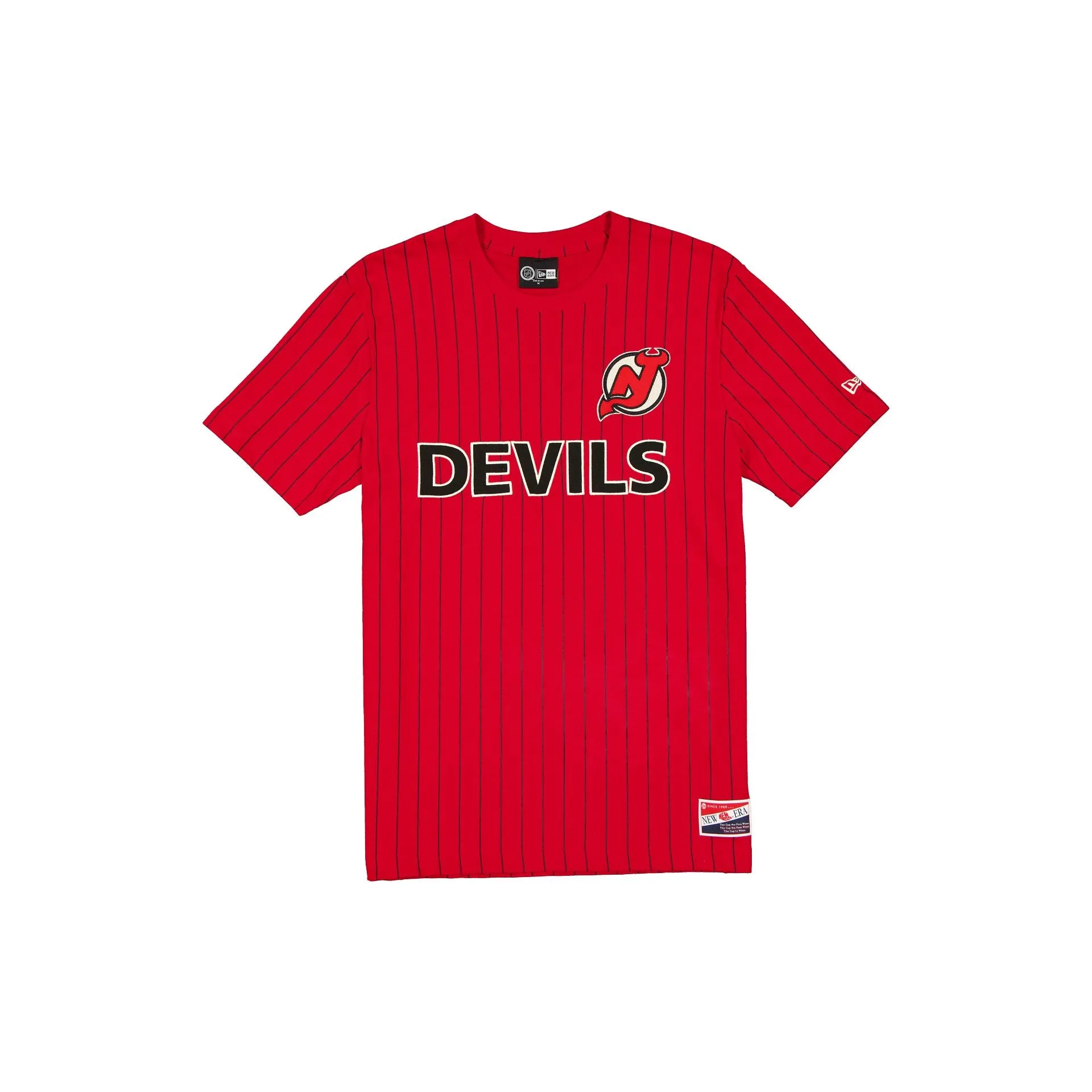 New Jersey Devils Throwback Retro Pinstripe T-Shirt sold by New Era