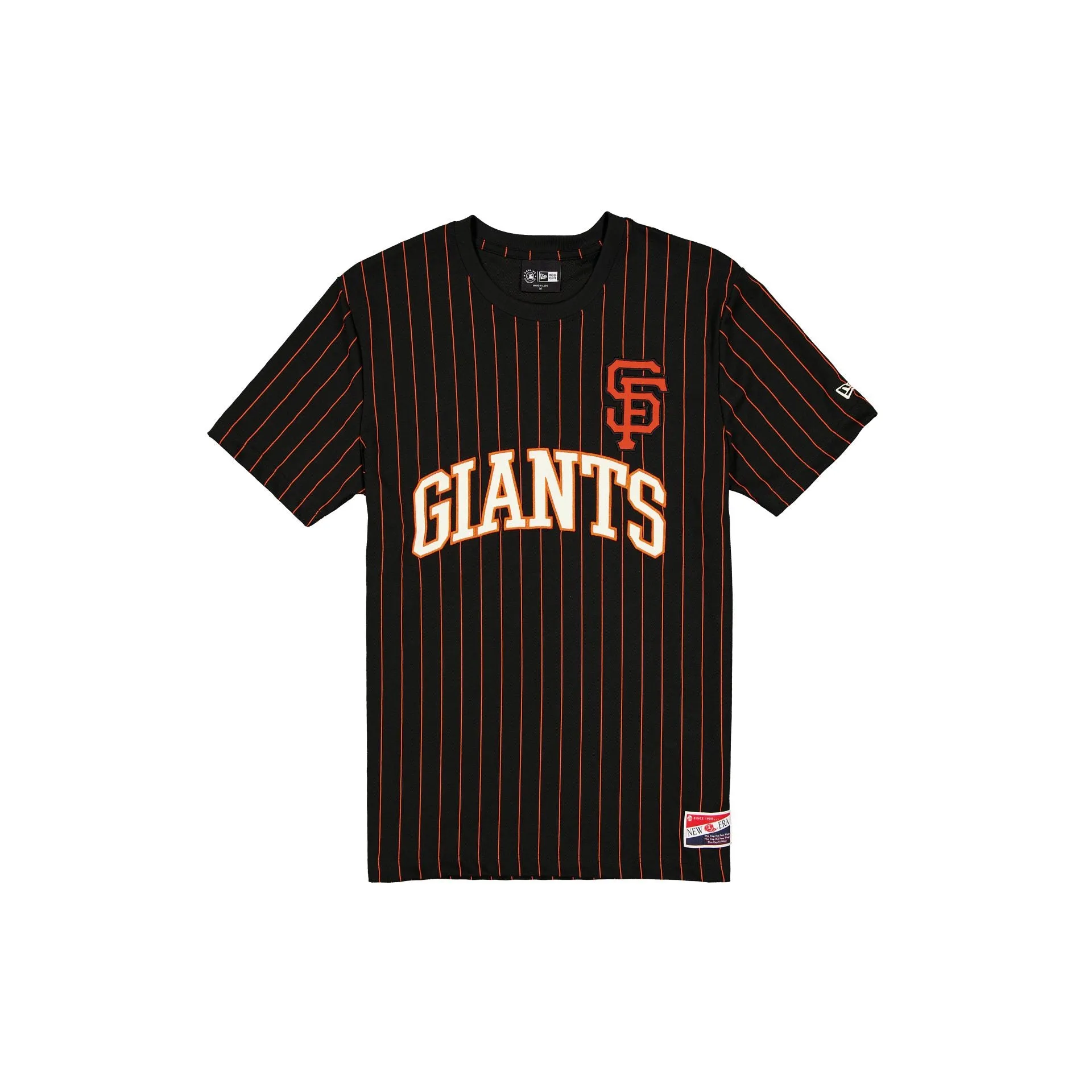San Francisco Giants Throwback Retro Pinstripe T-Shirt sold by New Era