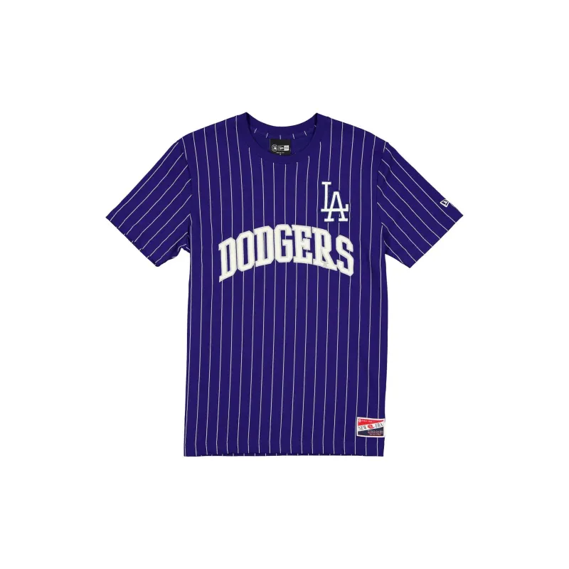Los Angeles Dodgers Throwback Retro Pinstripe T-Shirt sold by New Era