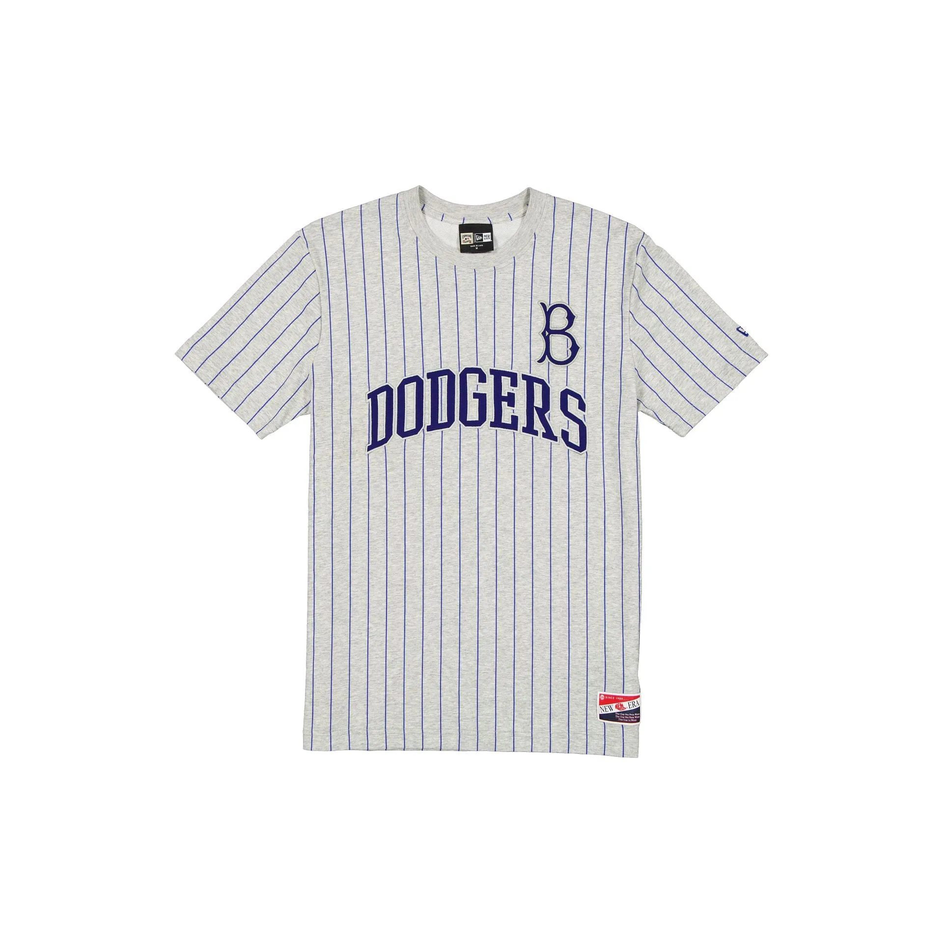 Brooklyn Dodgers Throwback Retro Gray Pinstripe T-Shirt sold by New Era