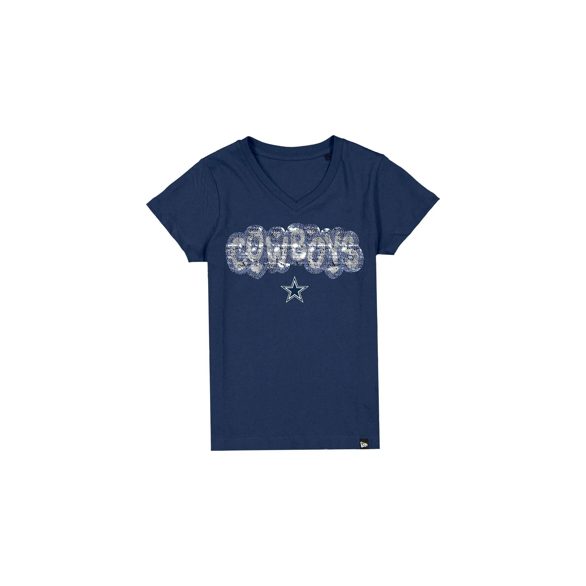 Dallas Cowboys Flip Sequin Girls T-Shirt sold by New Era