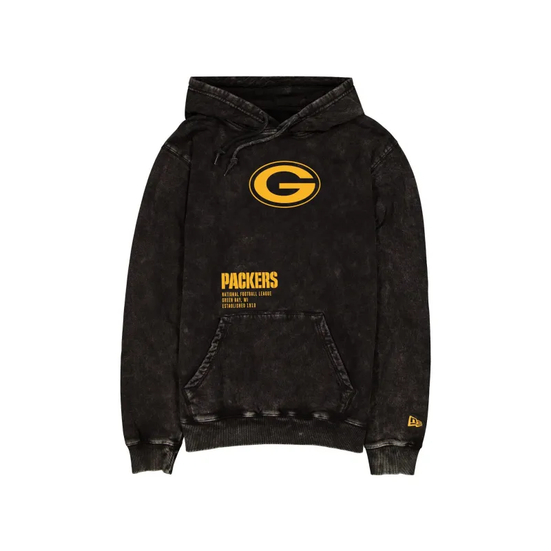 Green Bay Packers Sport Night Black Hoodie sold by New Era