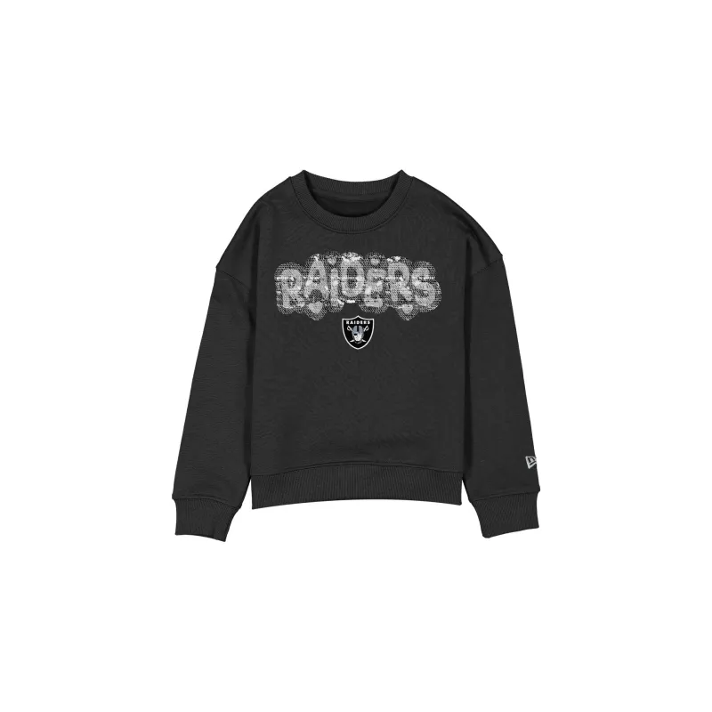 Las Vegas Raiders Flip Sequin Girls Crewneck sold by New Era