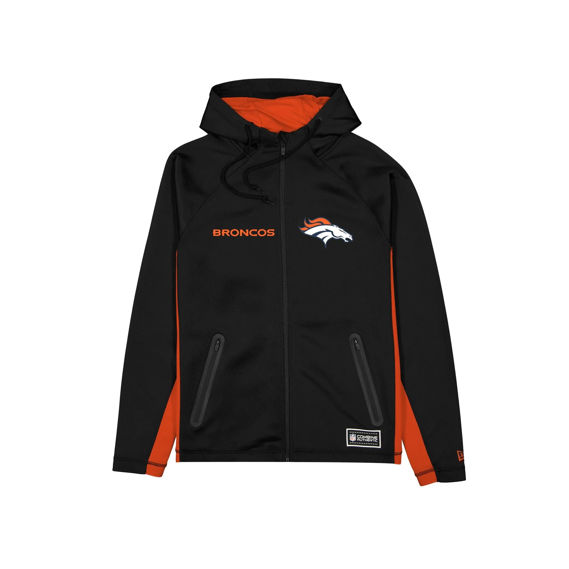 Denver Broncos Combine Black Full-Zip Hoodie sold by New Era