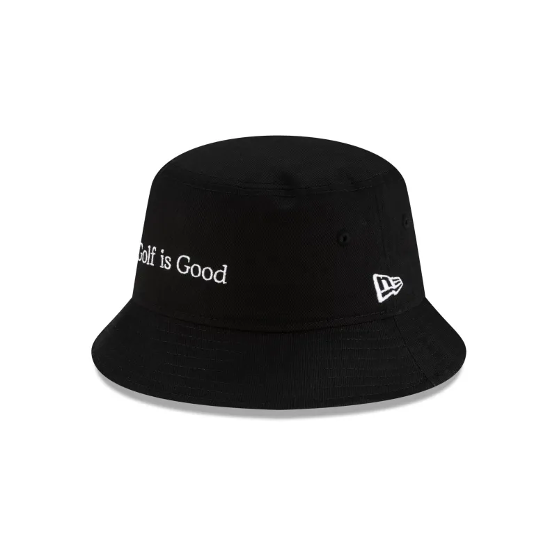 New Era Cap Golf is Good Black Bucket Hat sold by New Era