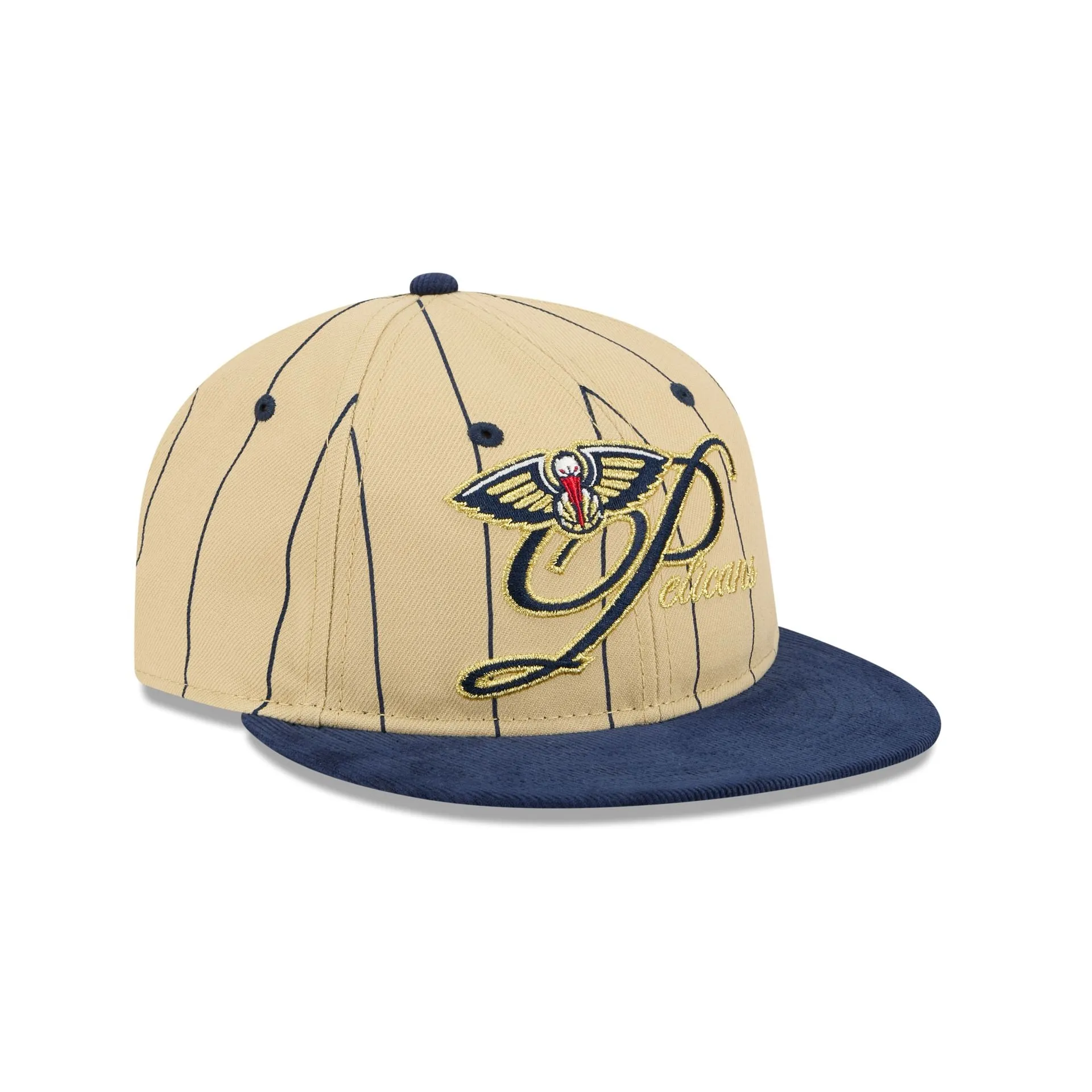 New Orleans Pelicans Pinstripe Script Retro Crown 9FIFTY Adjustable Hat sold by New Era product image thumbnail 3