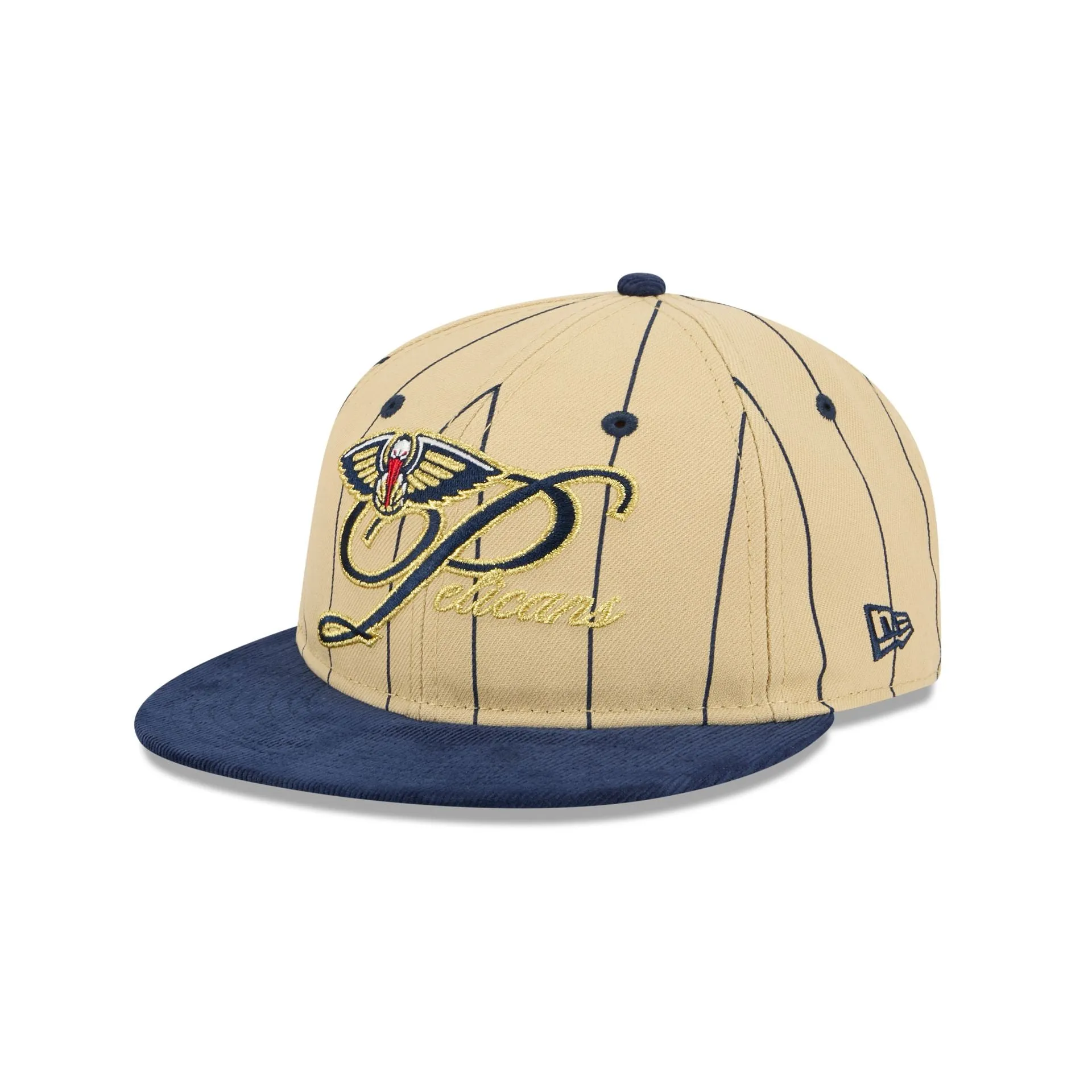 New Orleans Pelicans Pinstripe Script Retro Crown 9FIFTY Adjustable Hat sold by New Era