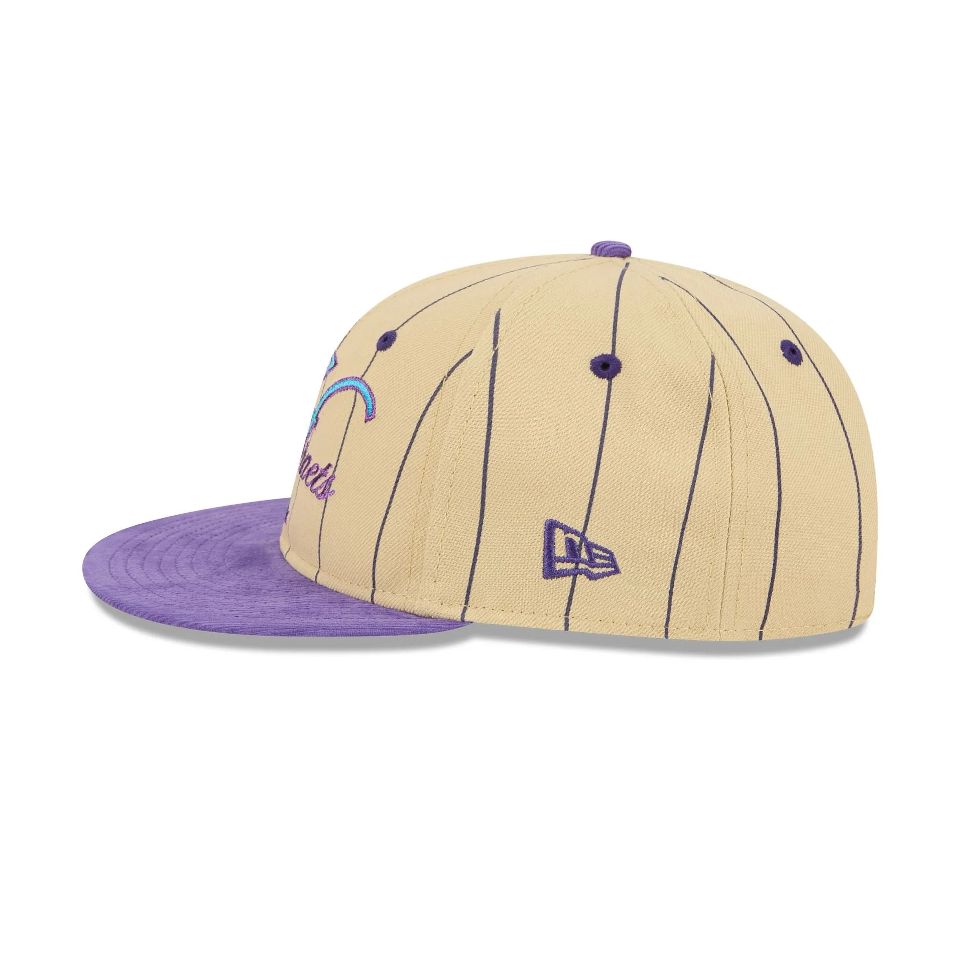 Charlotte Hornets Pinstripe Script Retro Crown 9FIFTY Adjustable Hat sold by New Era product image thumbnail 4