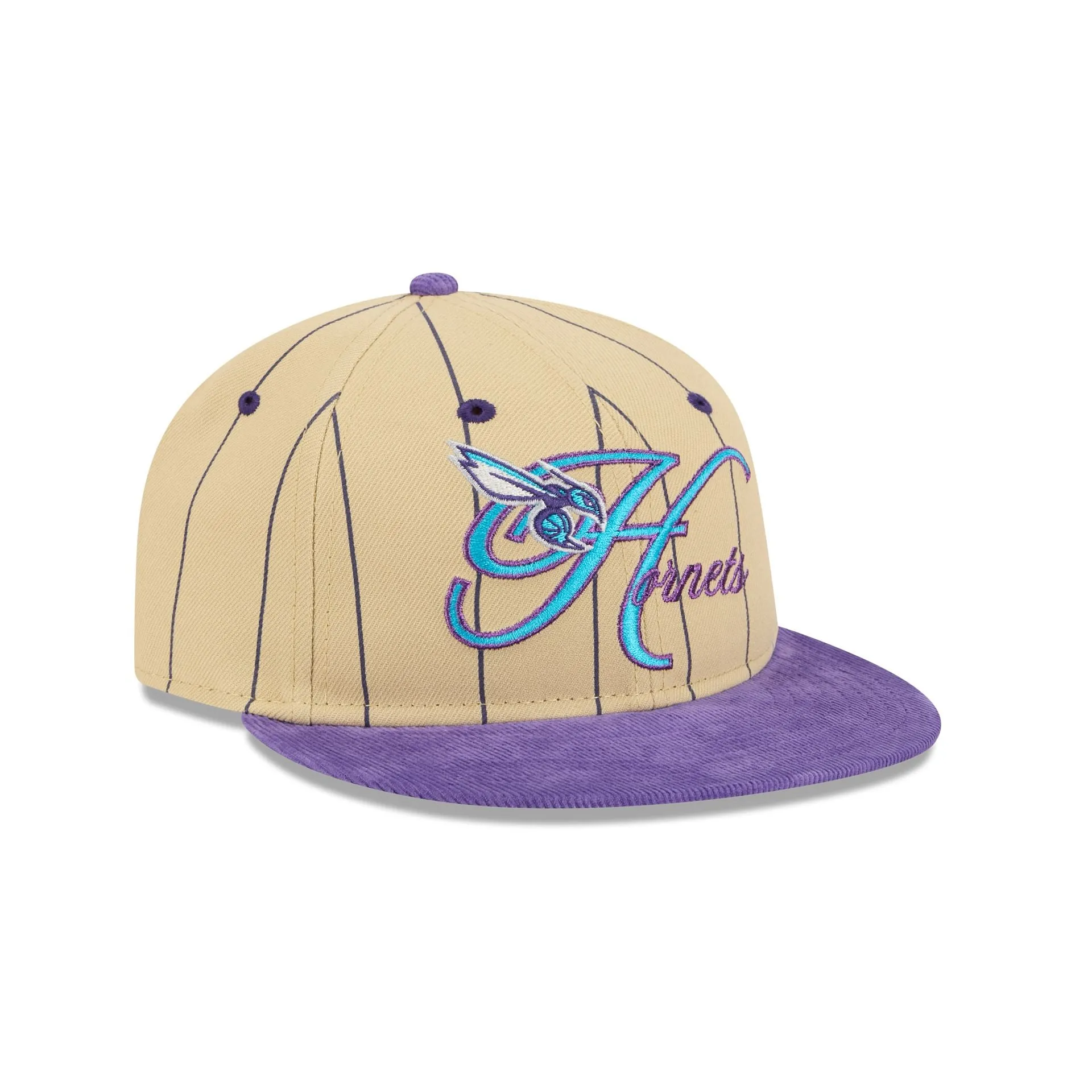 Charlotte Hornets Pinstripe Script Retro Crown 9FIFTY Adjustable Hat sold by New Era product image thumbnail 3