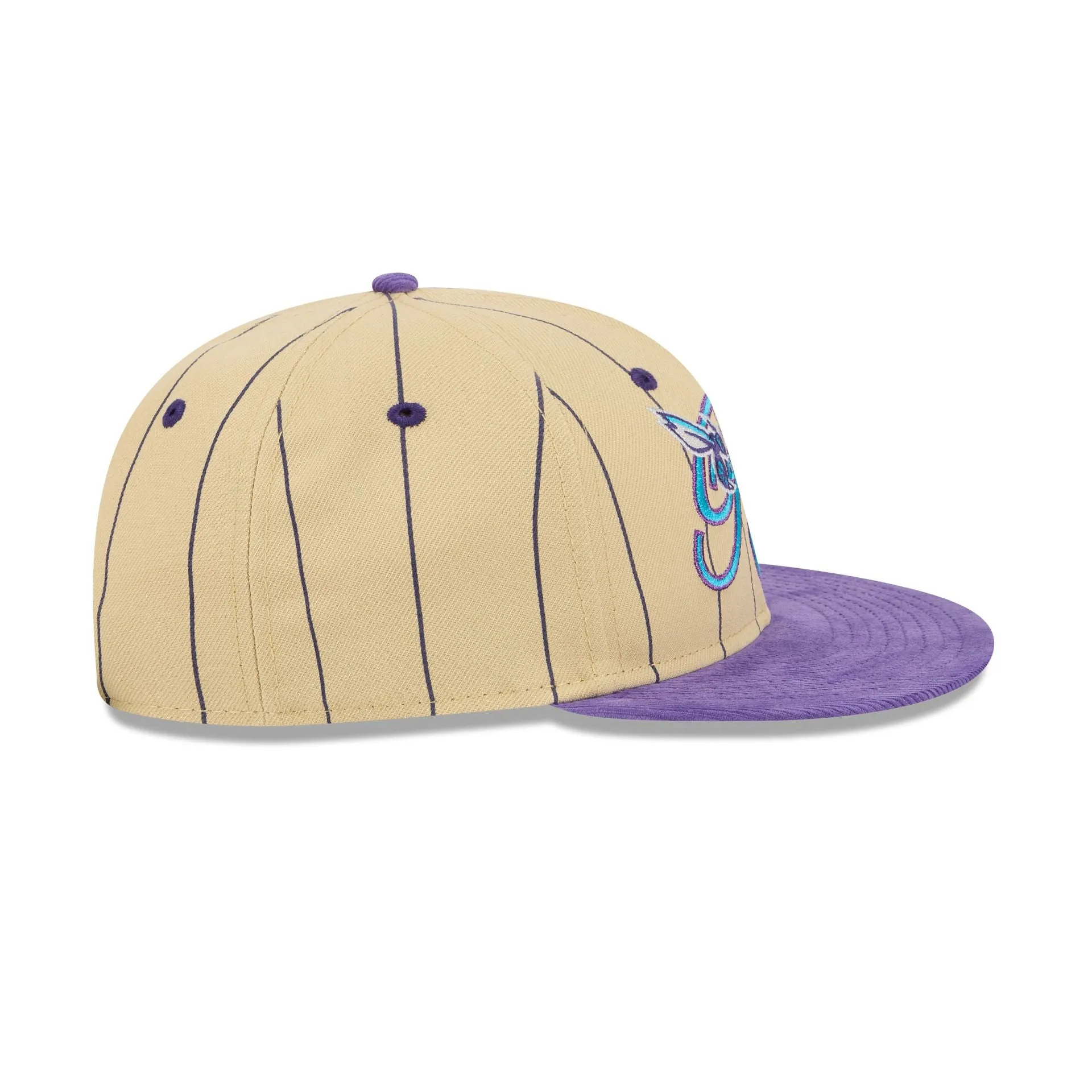 Charlotte Hornets Pinstripe Script Retro Crown 9FIFTY Adjustable Hat sold by New Era product image thumbnail 5