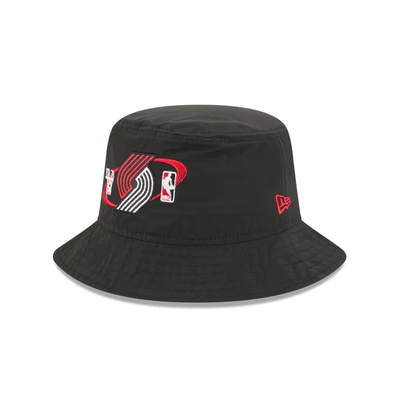 Portland Trail Blazers Nylon Logo Bucket Hat sold by New Era