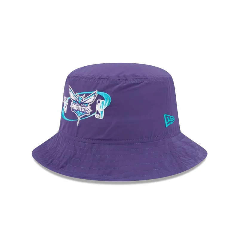 Charlotte Hornets Nylon Logo Bucket Hat sold by New Era