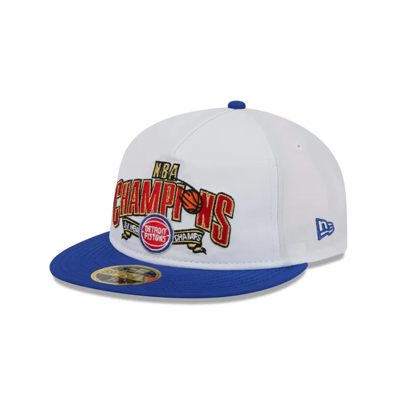 Detroit Pistons Champions White Retro Crown 59FIFTY Fitted Hat sold by New Era