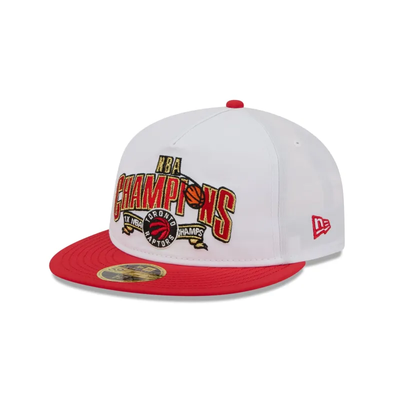 Toronto Raptors Champions White Retro Crown 59FIFTY Fitted Hat sold by New Era