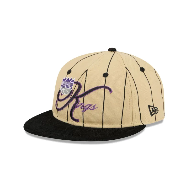 Sacramento Kings Pinstripe Script Retro Crown 9FIFTY Adjustable Hat sold by New Era