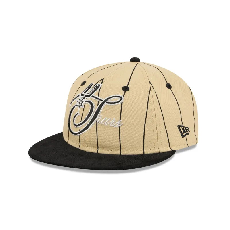 San Antonio Spurs Pinstripe Script Retro Crown 9FIFTY Adjustable Hat sold by New Era