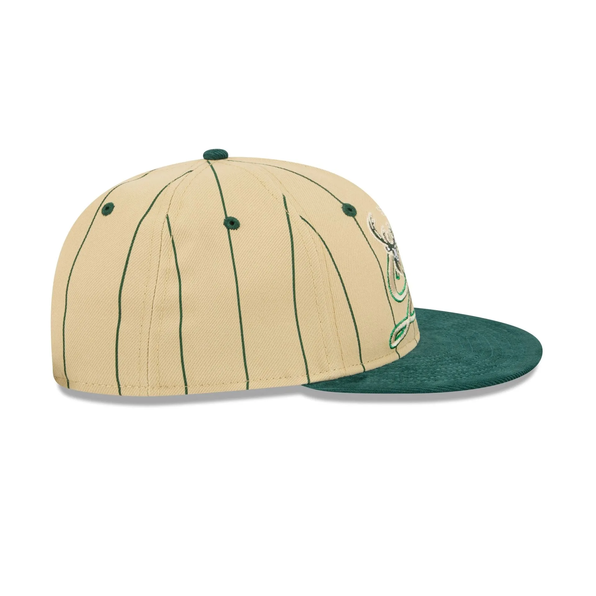 Milwaukee Bucks Pinstripe Script Retro Crown 9FIFTY Adjustable Hat sold by New Era product image thumbnail 5