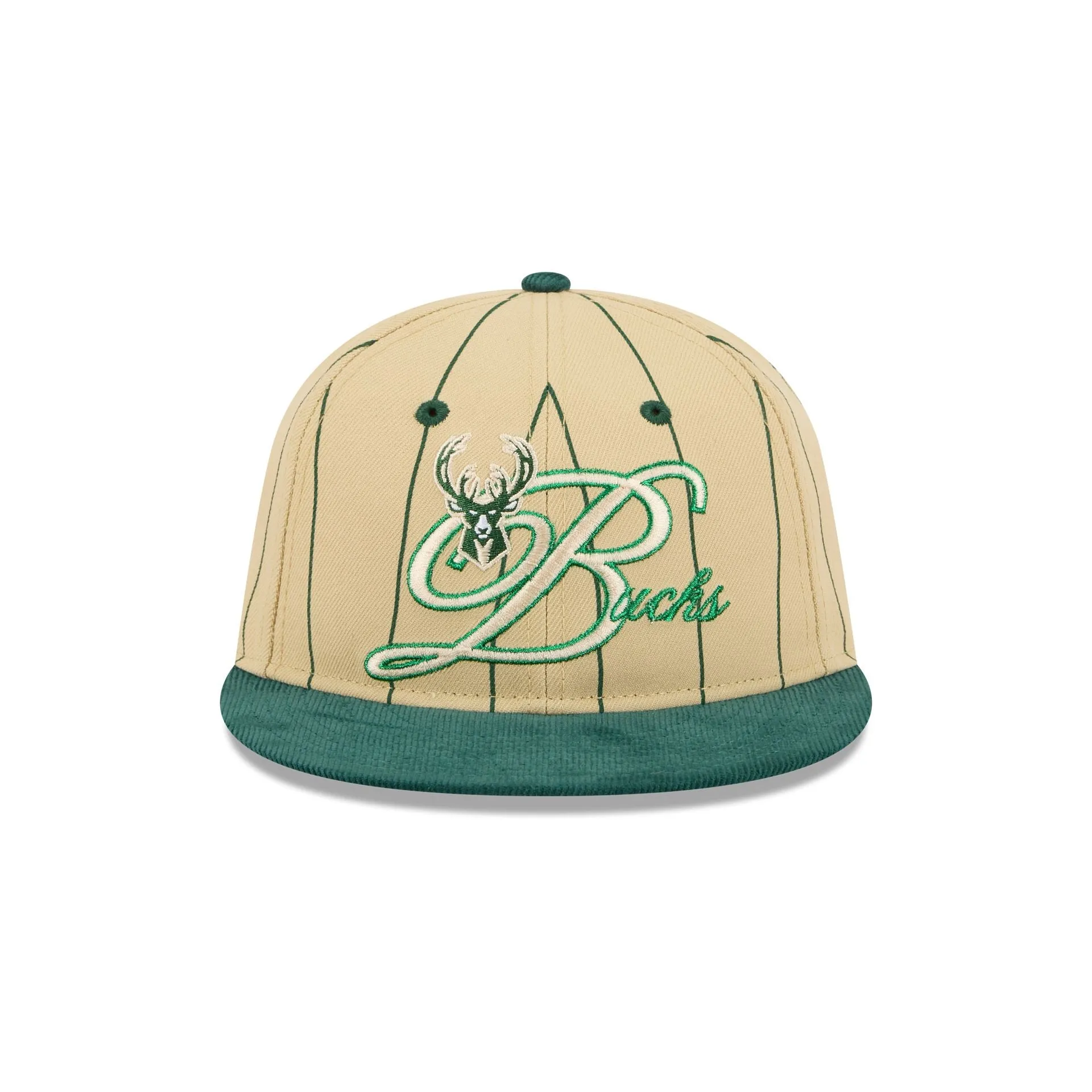 Milwaukee Bucks Pinstripe Script Retro Crown 9FIFTY Adjustable Hat sold by New Era product image thumbnail 2