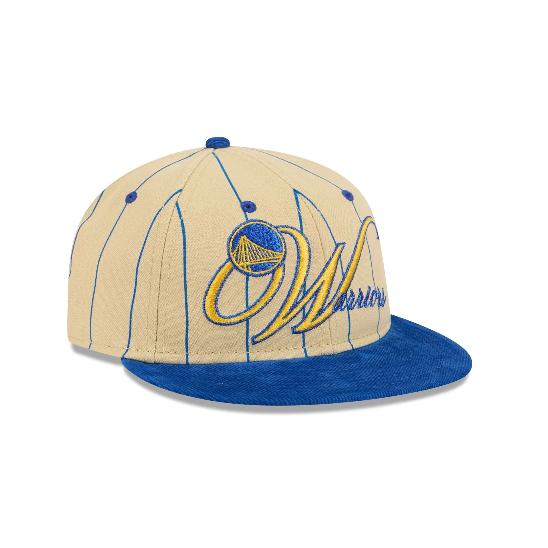 Golden State Warriors Pinstripe Script Retro Crown 9FIFTY Adjustable Hat sold by New Era product image thumbnail 3