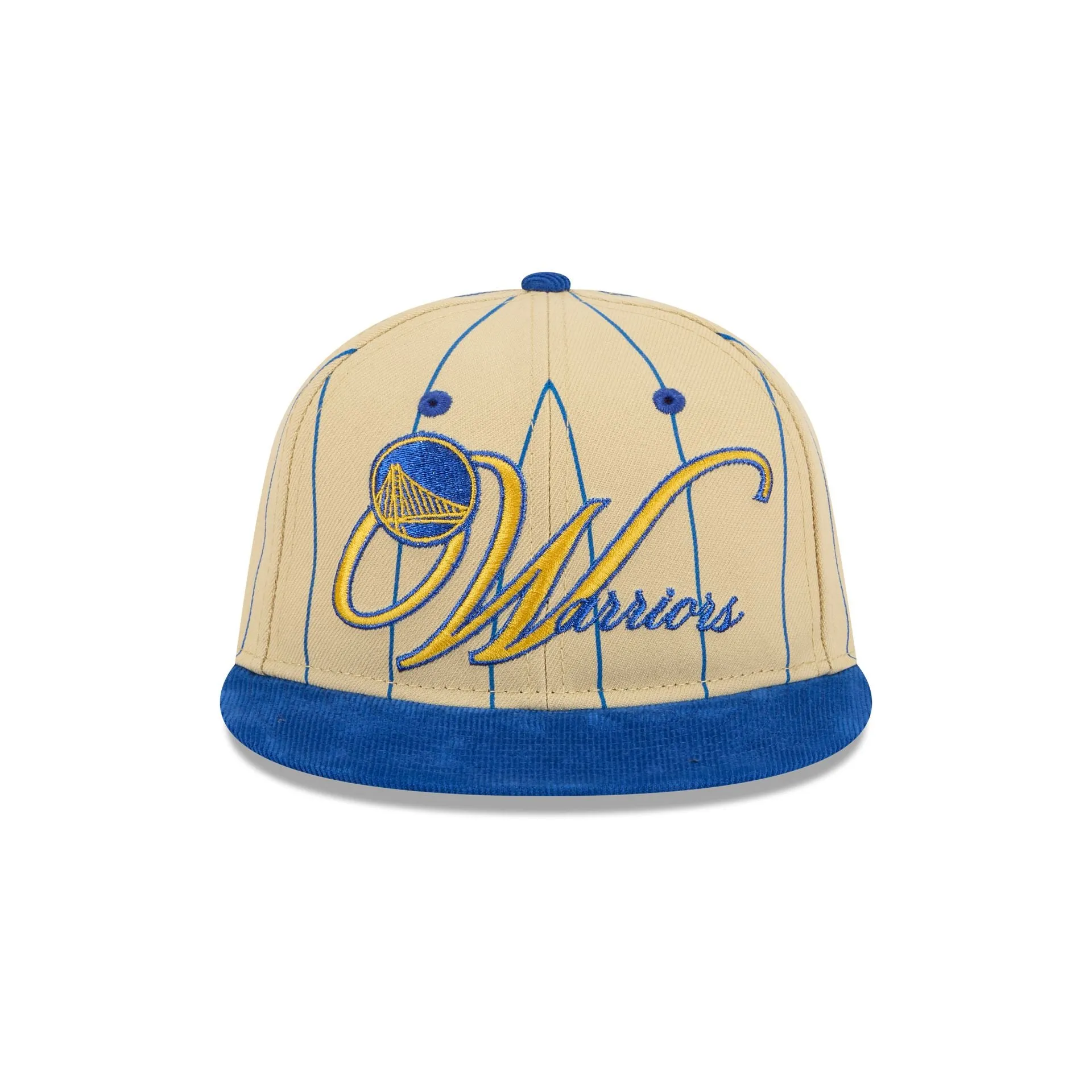 Golden State Warriors Pinstripe Script Retro Crown 9FIFTY Adjustable Hat sold by New Era product image thumbnail 2