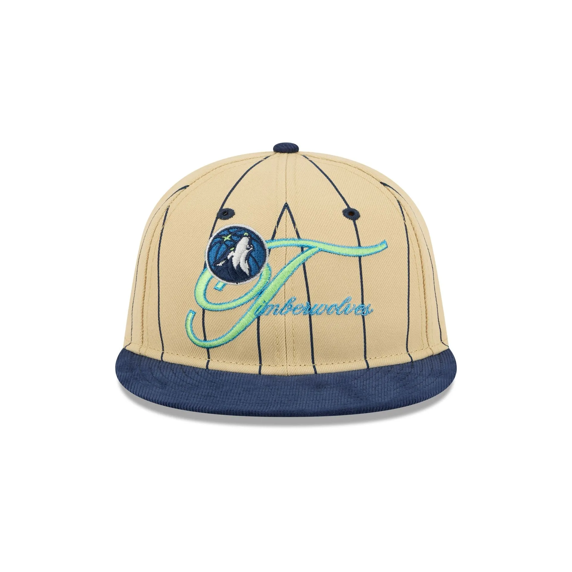 Minnesota Timberwolves Pinstripe Script Retro Crown 9FIFTY Adjustable Hat sold by New Era product image thumbnail 2