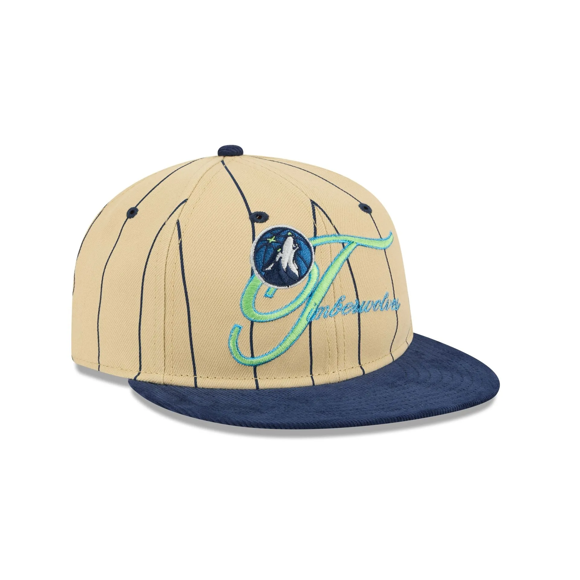 Minnesota Timberwolves Pinstripe Script Retro Crown 9FIFTY Adjustable Hat sold by New Era product image thumbnail 3