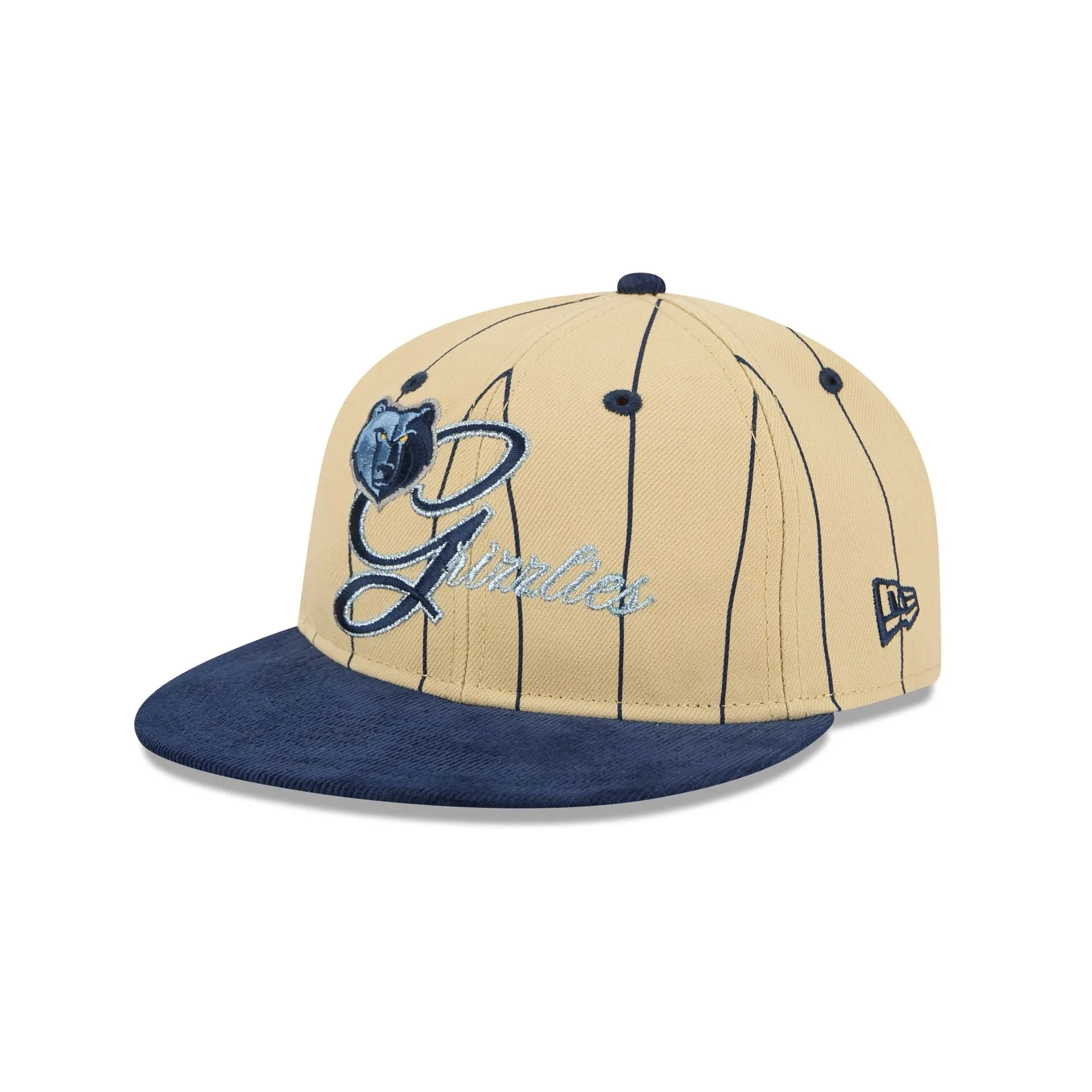 Memphis Grizzlies Pinstripe Script Retro Crown 9FIFTY Adjustable Hat sold by New Era