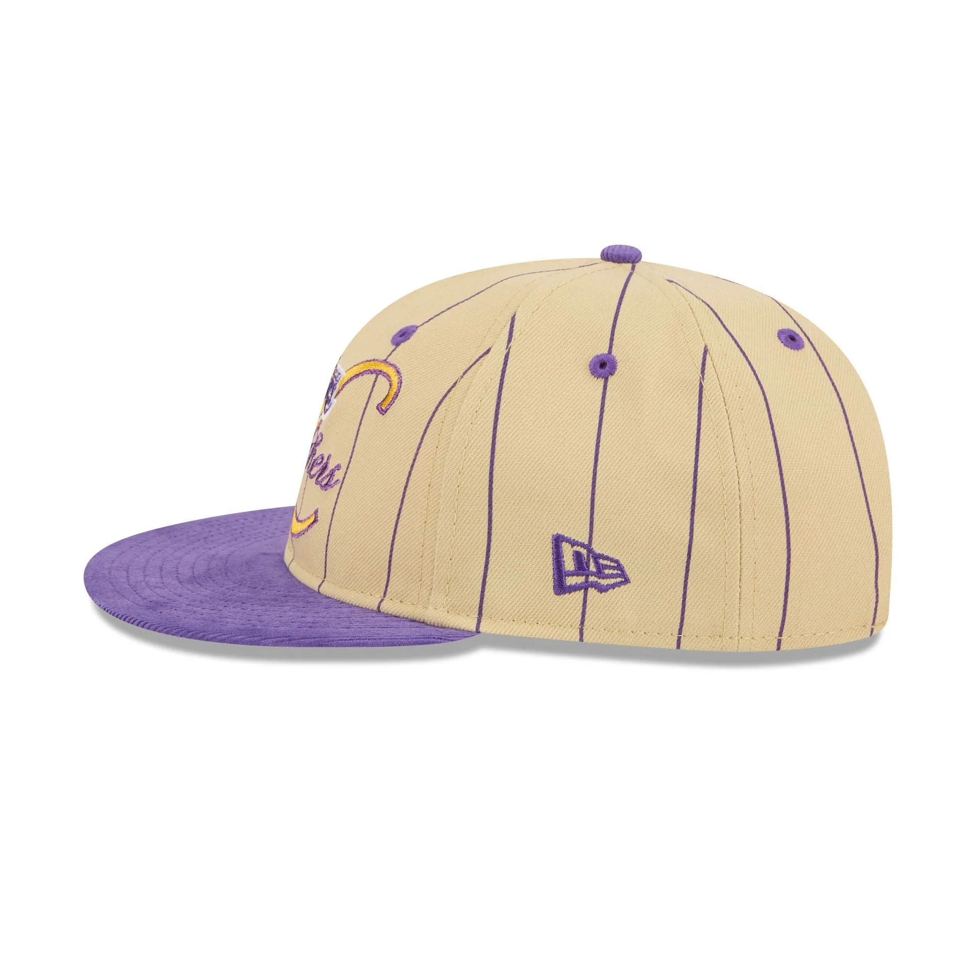 Los Angeles Lakers Pinstripe Script Retro Crown 9FIFTY Adjustable Hat sold by New Era product image thumbnail 4