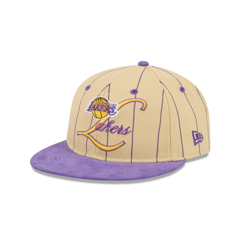 Los Angeles Lakers Pinstripe Script Retro Crown 9FIFTY Adjustable Hat sold by New Era