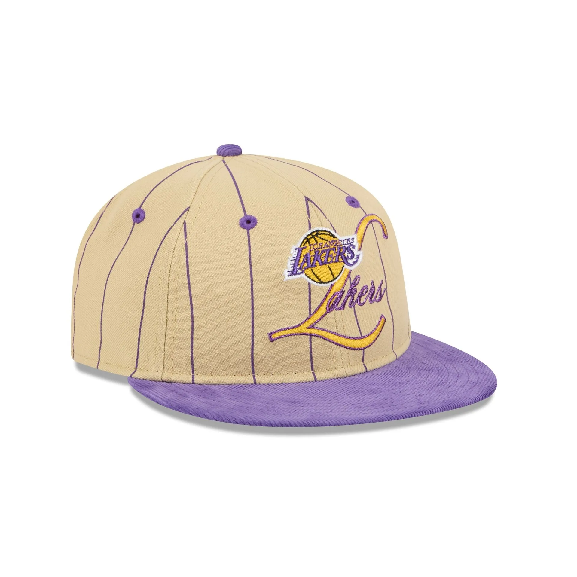 Los Angeles Lakers Pinstripe Script Retro Crown 9FIFTY Adjustable Hat sold by New Era product image thumbnail 3