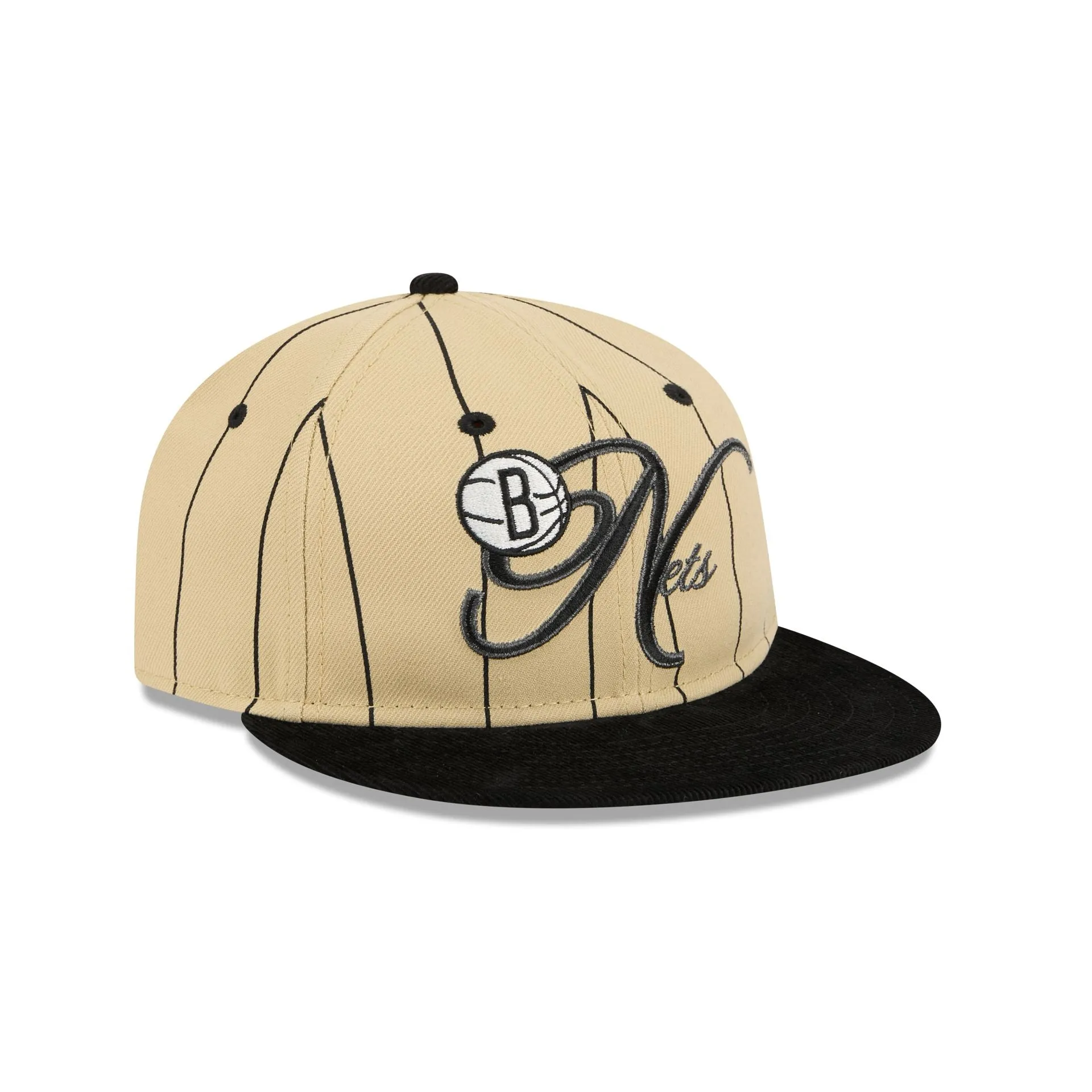Brooklyn Nets Pinstripe Script Retro Crown 9FIFTY Adjustable Hat sold by New Era product image thumbnail 3