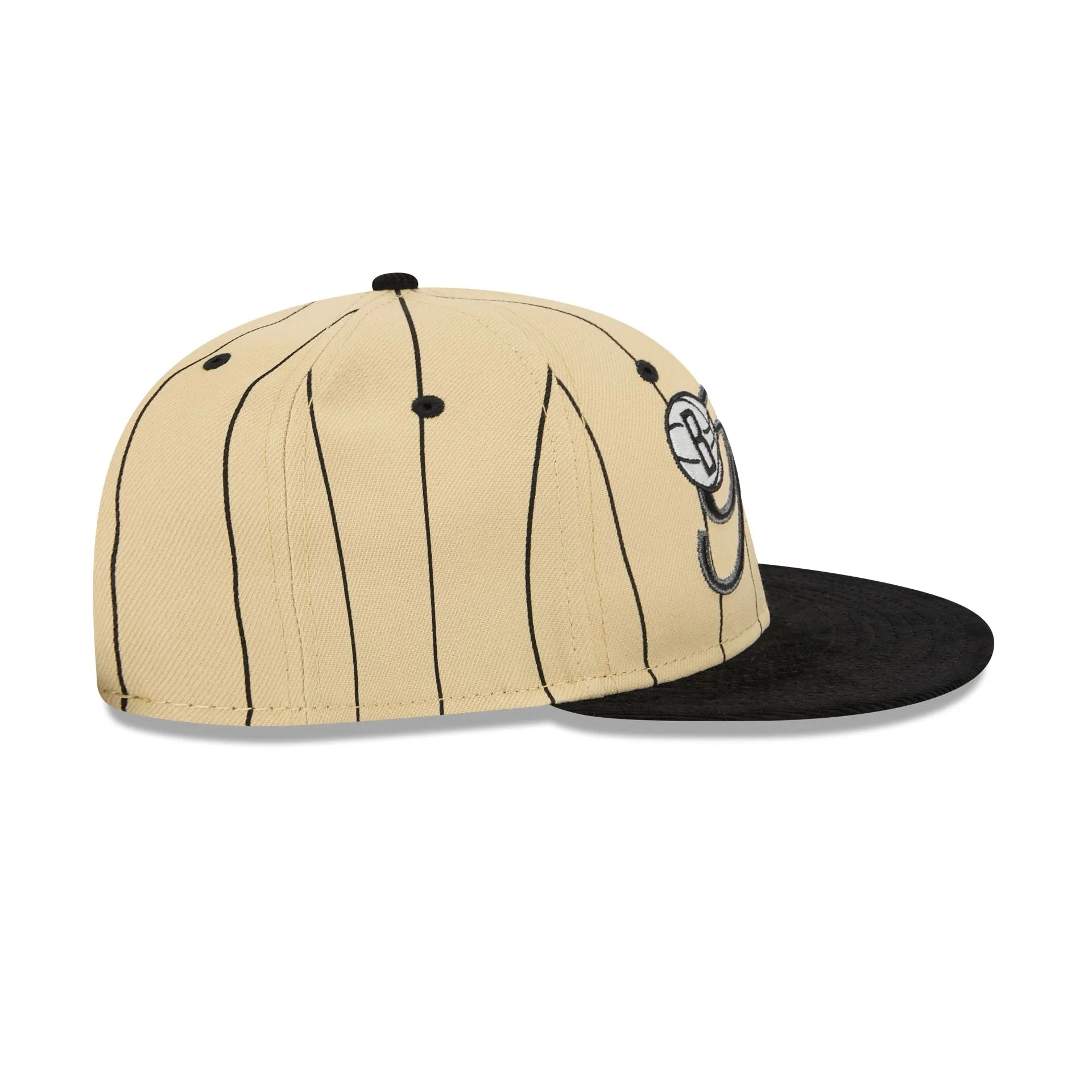 Brooklyn Nets Pinstripe Script Retro Crown 9FIFTY Adjustable Hat sold by New Era product image thumbnail 5