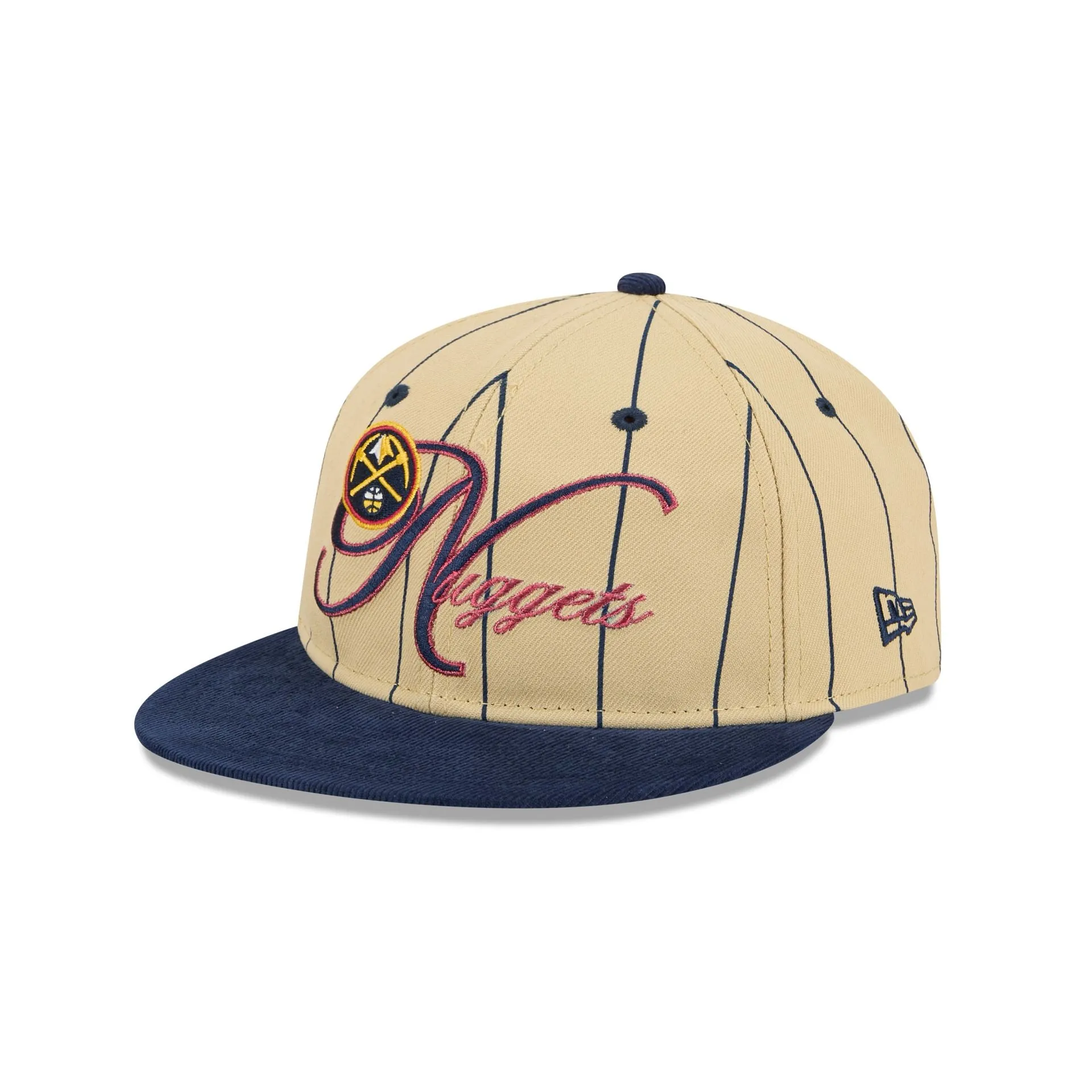 Denver Nuggets Pinstripe Script Retro Crown 9FIFTY Adjustable Hat sold by New Era