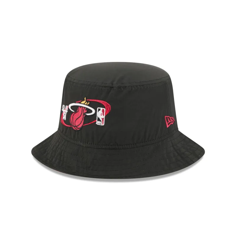 Miami Heat Nylon Logo Bucket Hat sold by New Era