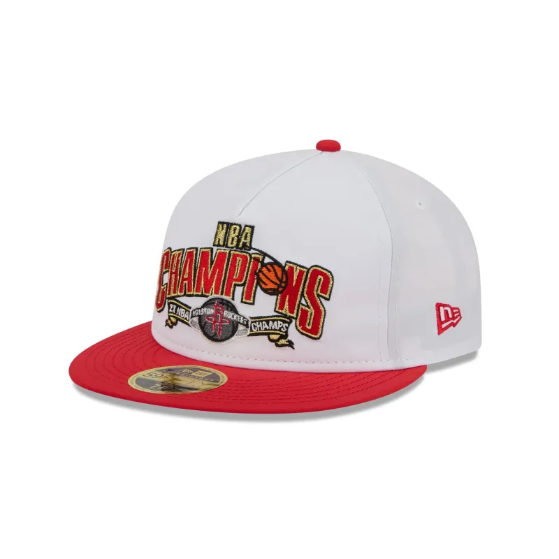 Houston Rockets Champions White Retro Crown 59FIFTY Fitted Hat made by New Era