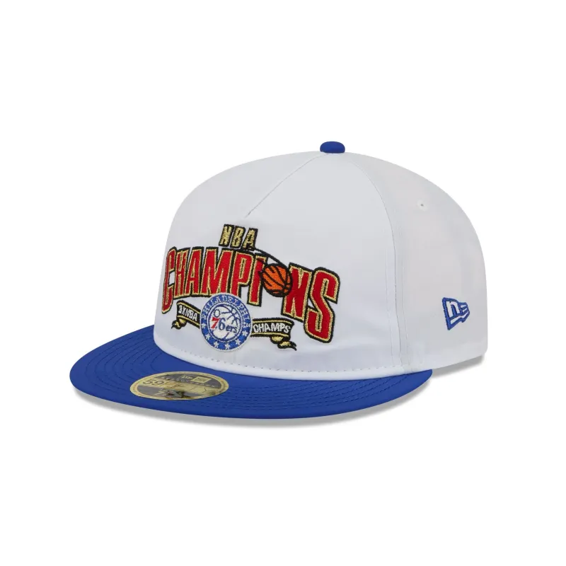 Philadelphia 76ers Champions White Retro Crown 59FIFTY Fitted Hat sold by New Era