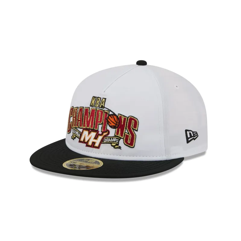 Miami Heat Champions White Retro Crown 59FIFTY Fitted Hat sold by New Era