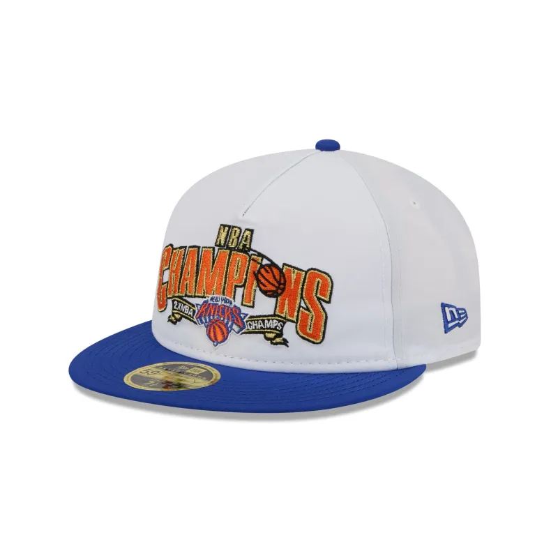 New York Knicks Champions White Retro Crown 59FIFTY Fitted Hat sold by New Era