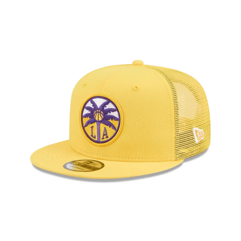 Los Angeles Sparks Yellow 9FIFTY Trucker Hat sold by New Era