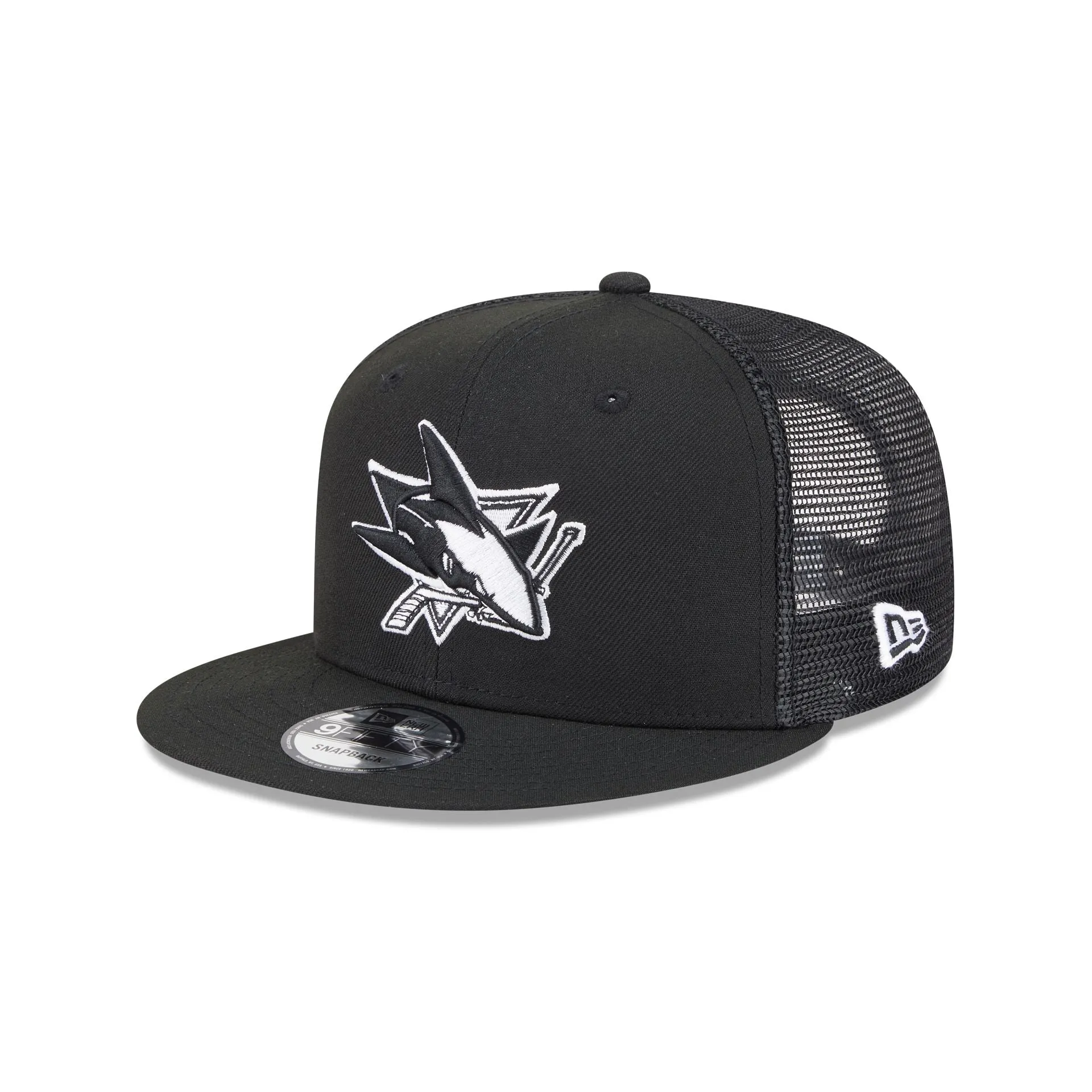 San Jose Sharks Black 9FIFTY Trucker Hat sold by New Era