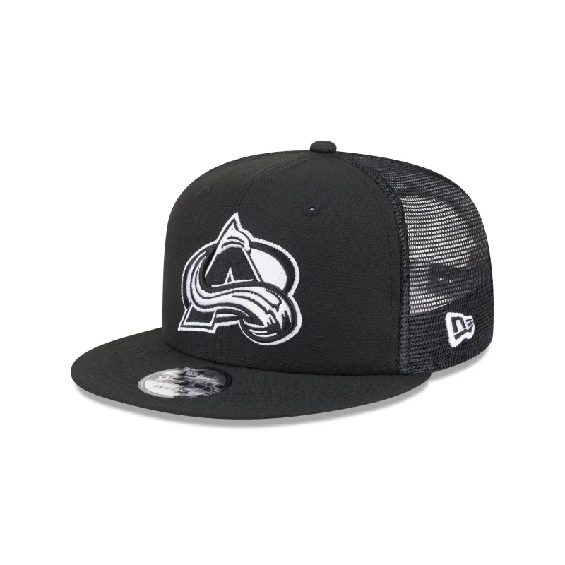 Colorado Avalanche Black 9FIFTY Trucker Hat sold by New Era